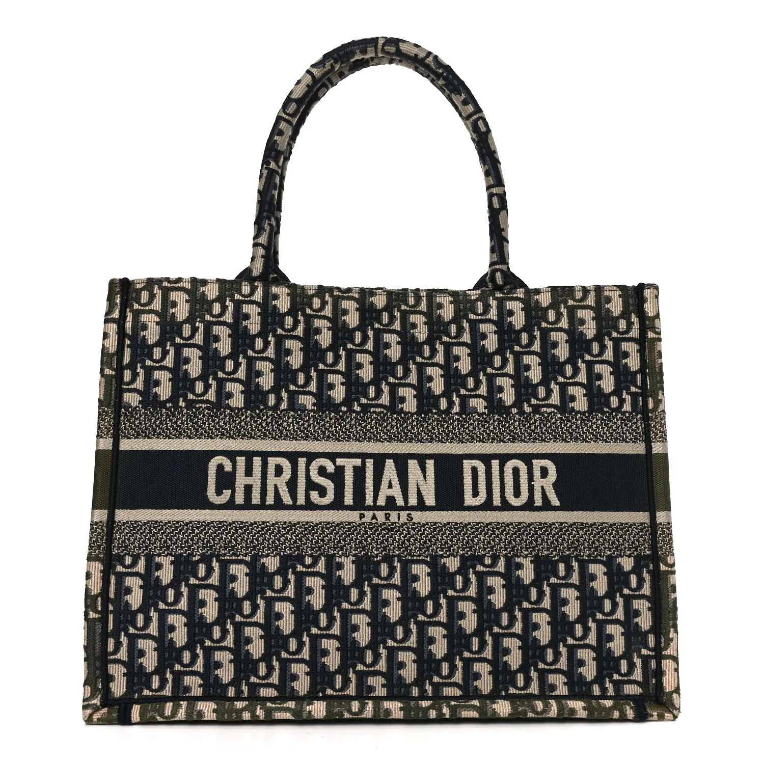 Oblique Medium Book Tote Blue Multicolor | FASHIONPHILE (US)