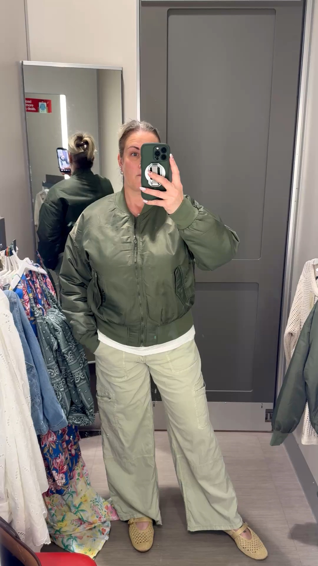 This is almost exactly like the $400 Anine Bing jacket I have been eyeing!  And this is on major sale under $35.  Wearing a size Medium 

🔎 Bomber jackets, looks for less, satin bomber, target style, target finds, target jackets, light weight jackets, spring jackets, casual jacket, styled with bags

#LTKootd #LTKmomlife #LTKMidsize