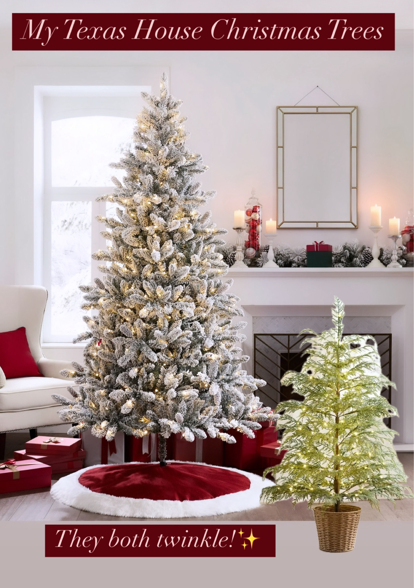 The My Texas House twinkling ✨ cypress and flocked trees launched on Walmart! Not sure why the 4’ cypress is showing out of stock already… I think it’s just a glitch & will be up again soon! So bookmark this post so you can check for restocks of it. We also have 7.5’ and 9’ cypress trees coming soon! 

#LTKSeasonal #LTKHome