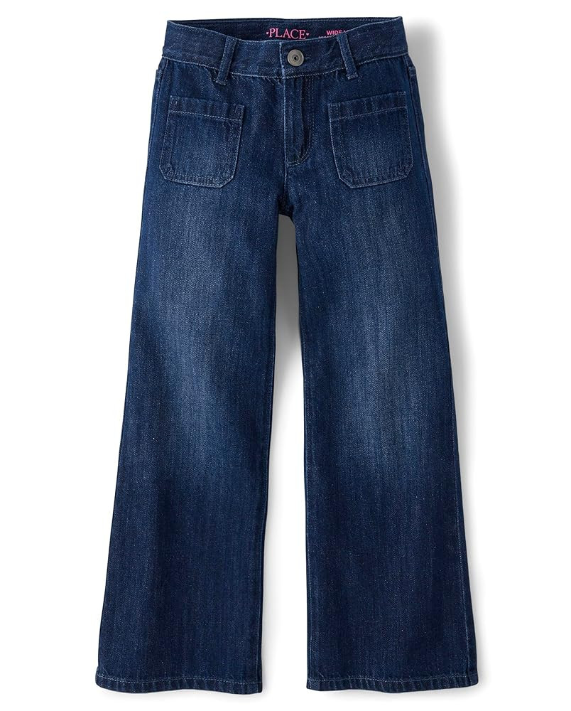 The Children's Place Girls' Wide Leg Jeans | Amazon (US)