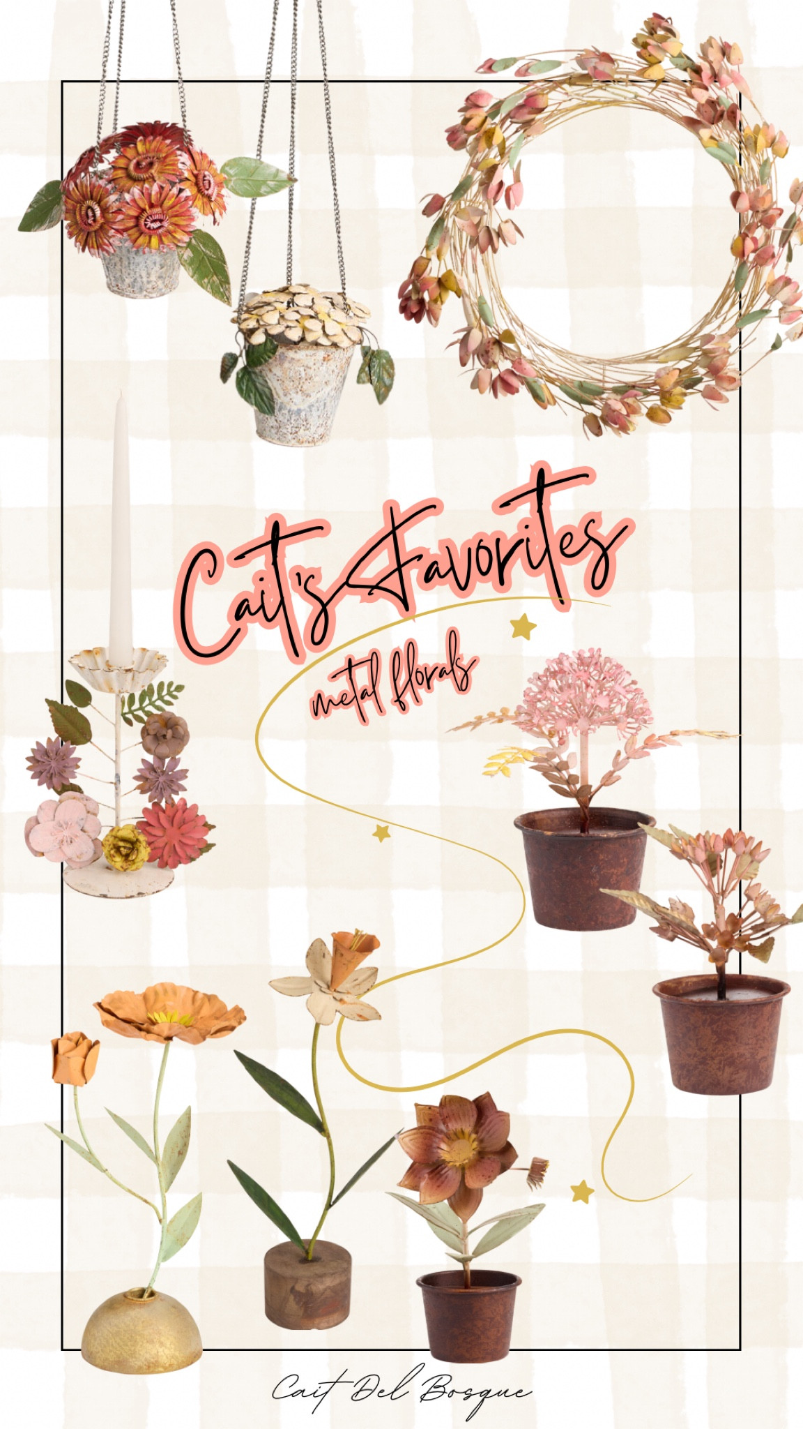 In the winter months I start craving Spring time + all of the beautiful things that come along with it! These metal florals from World Market are the perfect way to bring in the beautiful colors + flowers of warmer temperatures without the maintenance. They’re super affordable + would make great additions to your space year-round!

Home, home decor, candlestick holder, floral

#LTKHome #LTKSeasonal