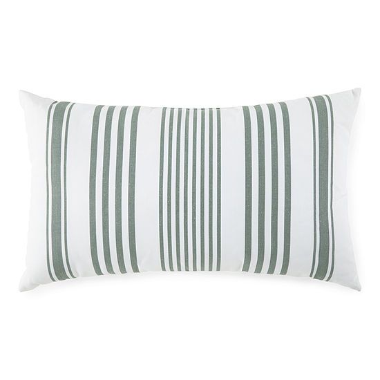 new!Linden Street 14x22'' Stripe Lumbar Outdoor Throw Pillow | JCPenney