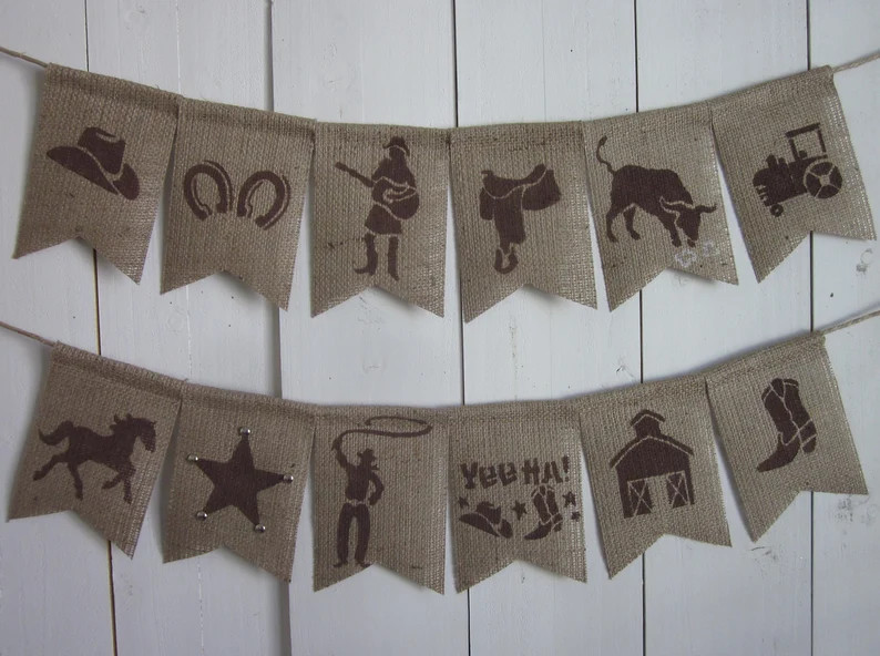 Cowboy Rodeo Birthday Decoration, Western First Birthday Highchair Banner, My First Rodeo birthda... | Etsy (US)