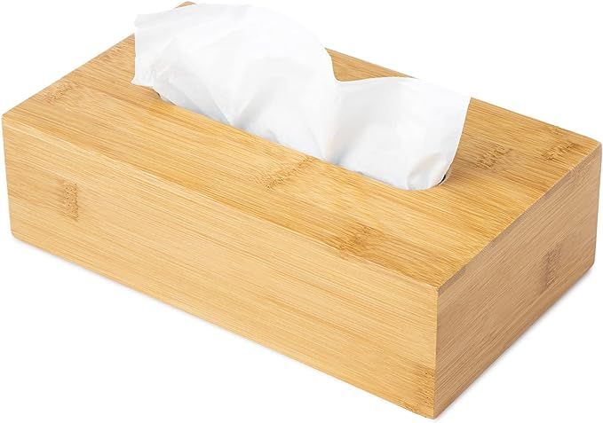 JUSK Design Tissue Box Holder - Modern, Minimalist, and Durable Wooden Tissue Box with Sliding Bo... | Amazon (US)