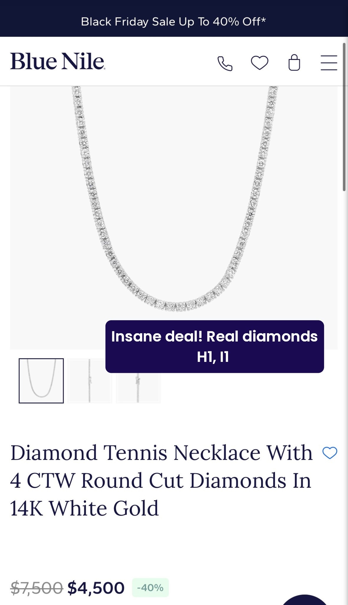 40% off Black Friday sale at blue Nile 

#LTKCyberWeek #LTKGiftGuide #LTKHoliday