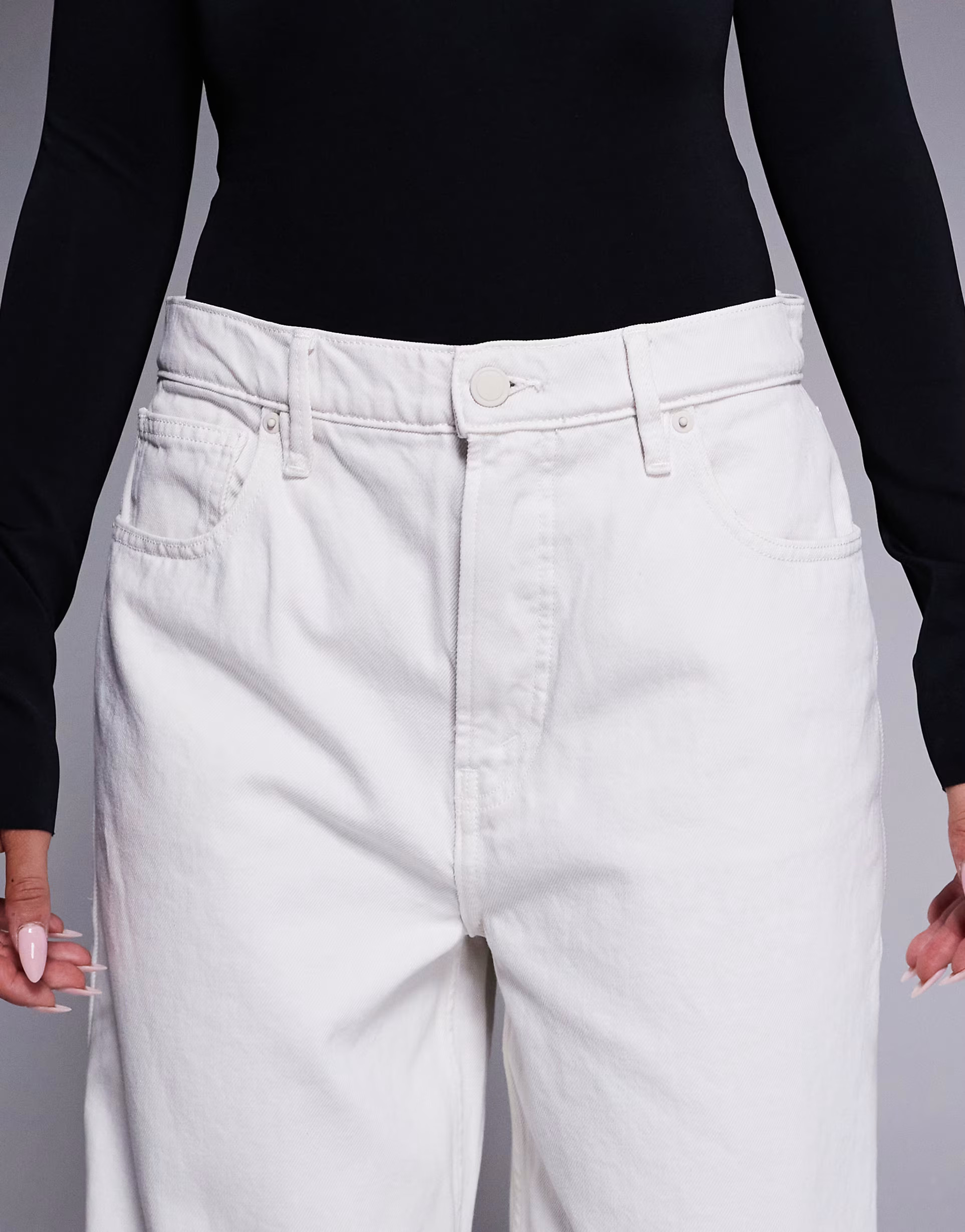 Good American good standard baggy jeans in cloud white | ASOS | ASOS (Global)