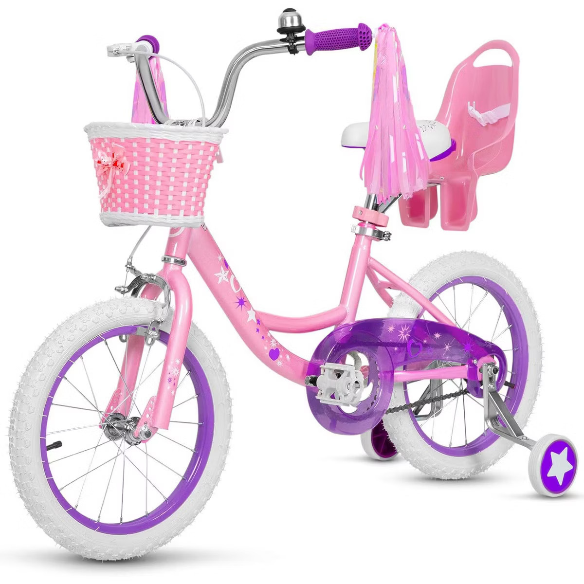 hykolity 16 inch Girls Bike Princess Bicycle for Age 4-7 Years Old Rider Height 41-53 inch includ... | Target