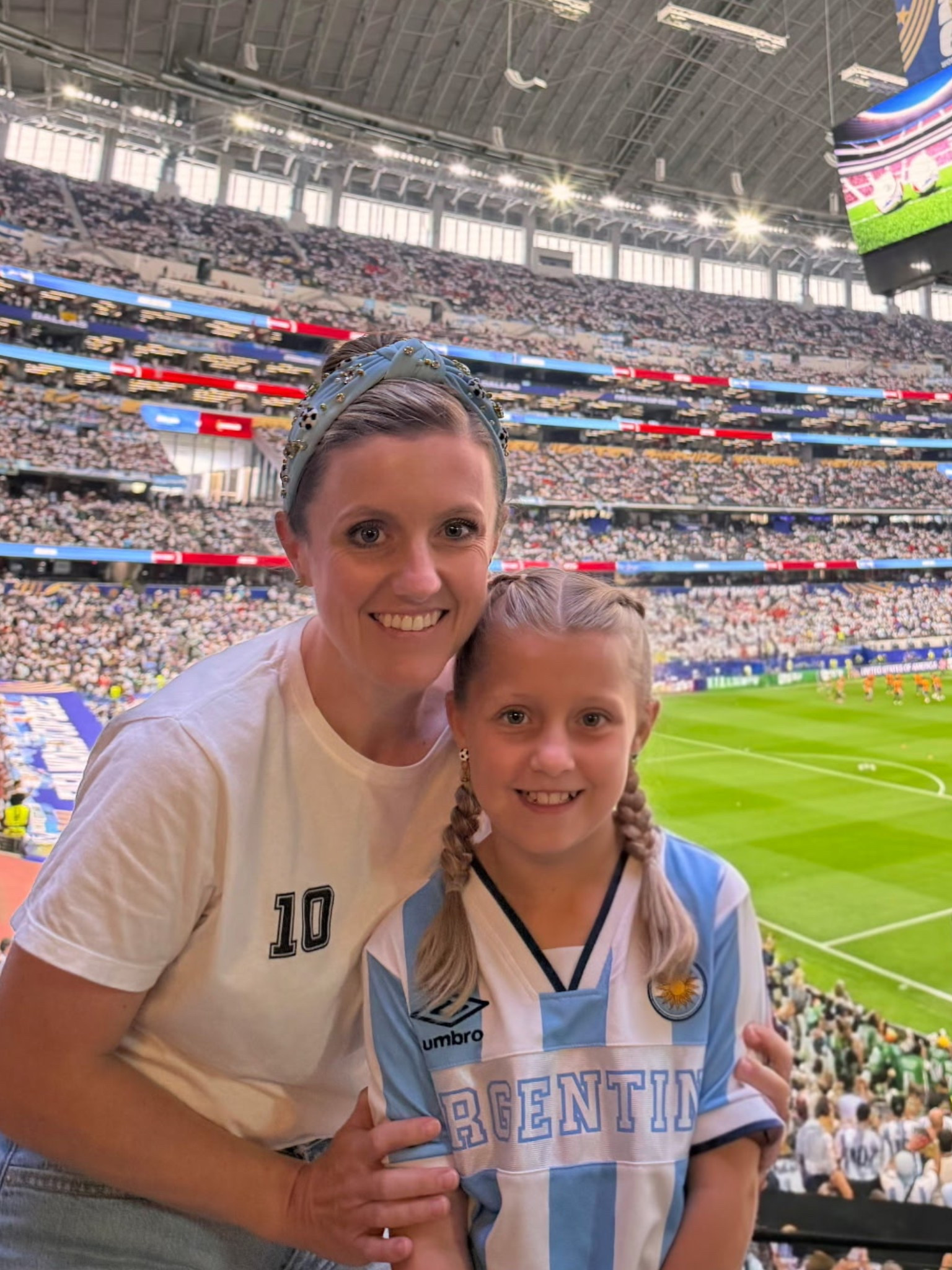 We enjoyed seeing Messi set more records as the GOAT, as we watched the Argentina v. Austria FIFA World Cup match at the COSM in Dallas.

Linking our outfits.

#LTKootd #LTKmomlife #LTKKids