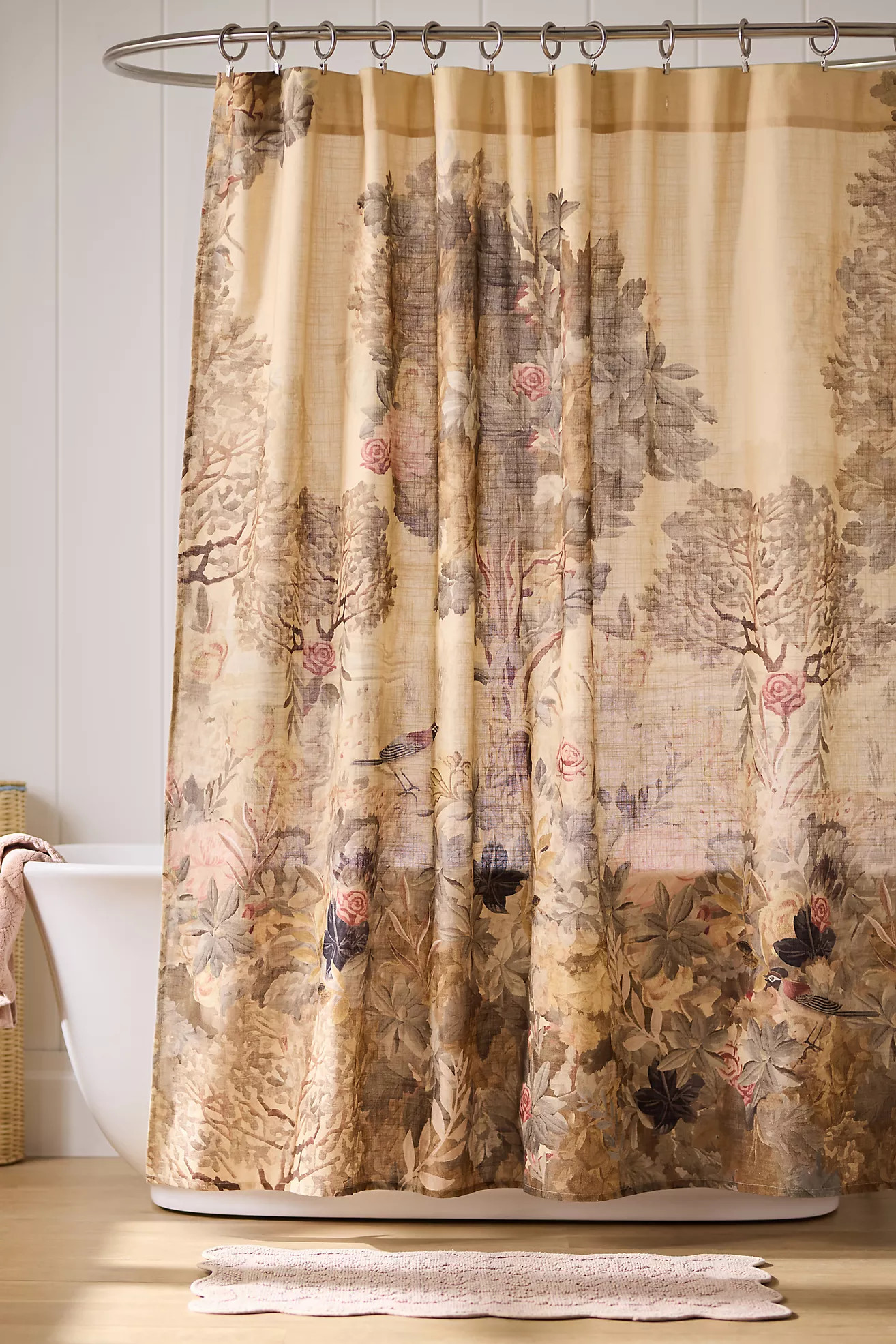 Printed Cotton Slub Shower Curtain Collection | Anthropologie (US)