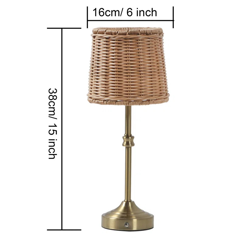 Dakota Fields Demetrish Cordless LED Table Lamp with Dimmer, Built-in Rechargeable Battery, 3-Lev... | Wayfair North America