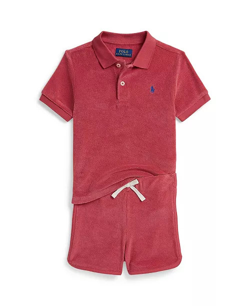 Polo Ralph Lauren Boys' 2-7 Short-Sleeve Terry Polo Shirt & Shorts, 2-Piece Set - Macy's | Macy's