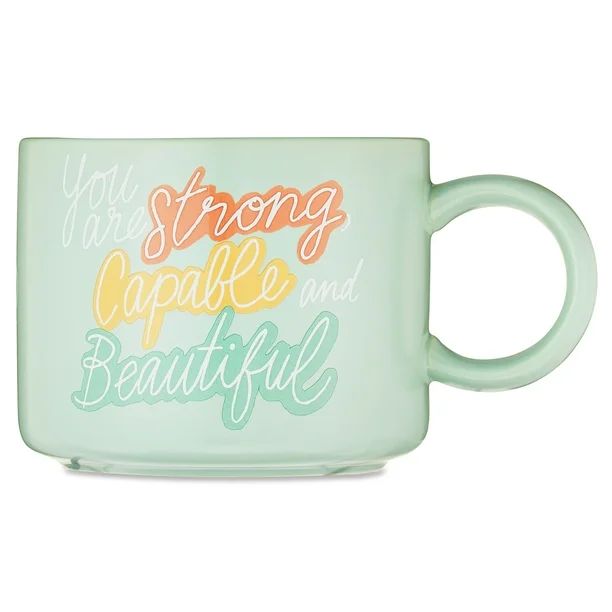 Mother's Day Green Ceramic You're Strong, Capable, & Beautiful Coffee Mug, 17 oz-Way To Celebrate | Walmart (US)