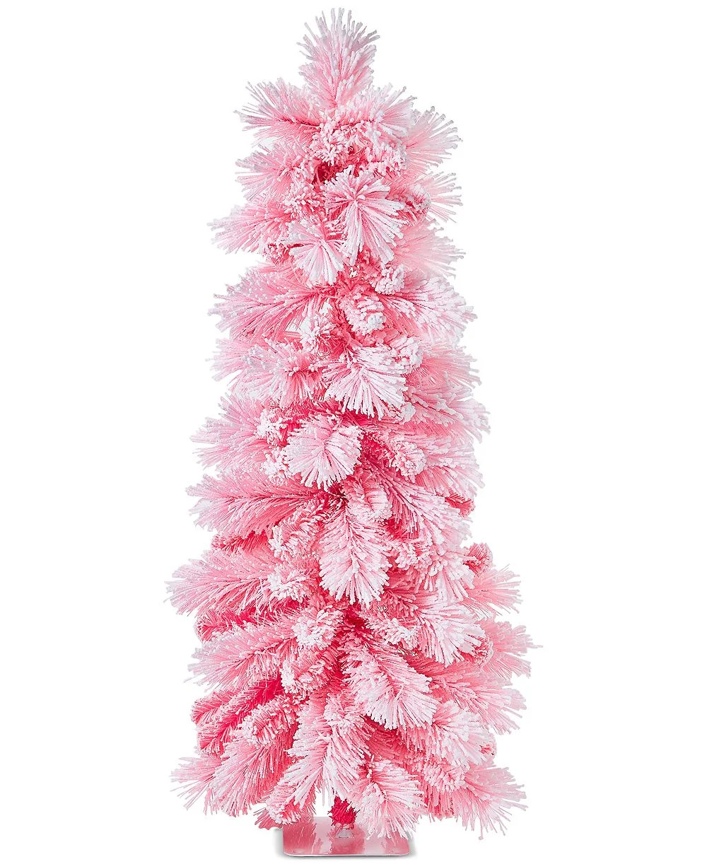 Holiday Lane Shimmer & Light, Hot Pink Flocked Tree | Walmart (US)
