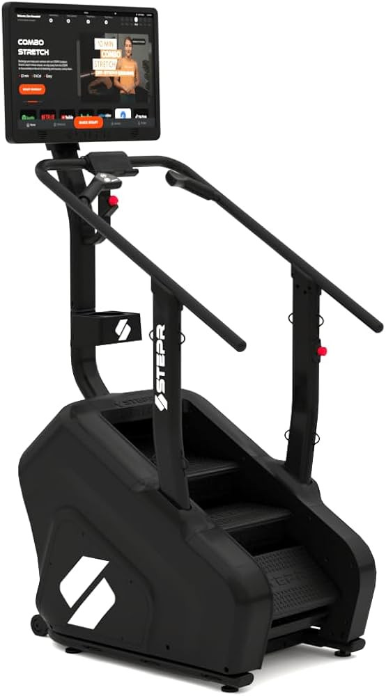 STEPR+ Stair Master with 27" Touchscreen, Commercial Grade Stairmaster Machine for Home, 140 Step... | Amazon (US)