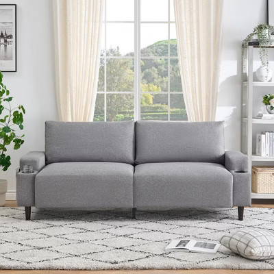 Modern Sofa, 80in Couch- Comfy Sofa with Cup Holders, Deep Seat Sofa Couch for Living Room | Target