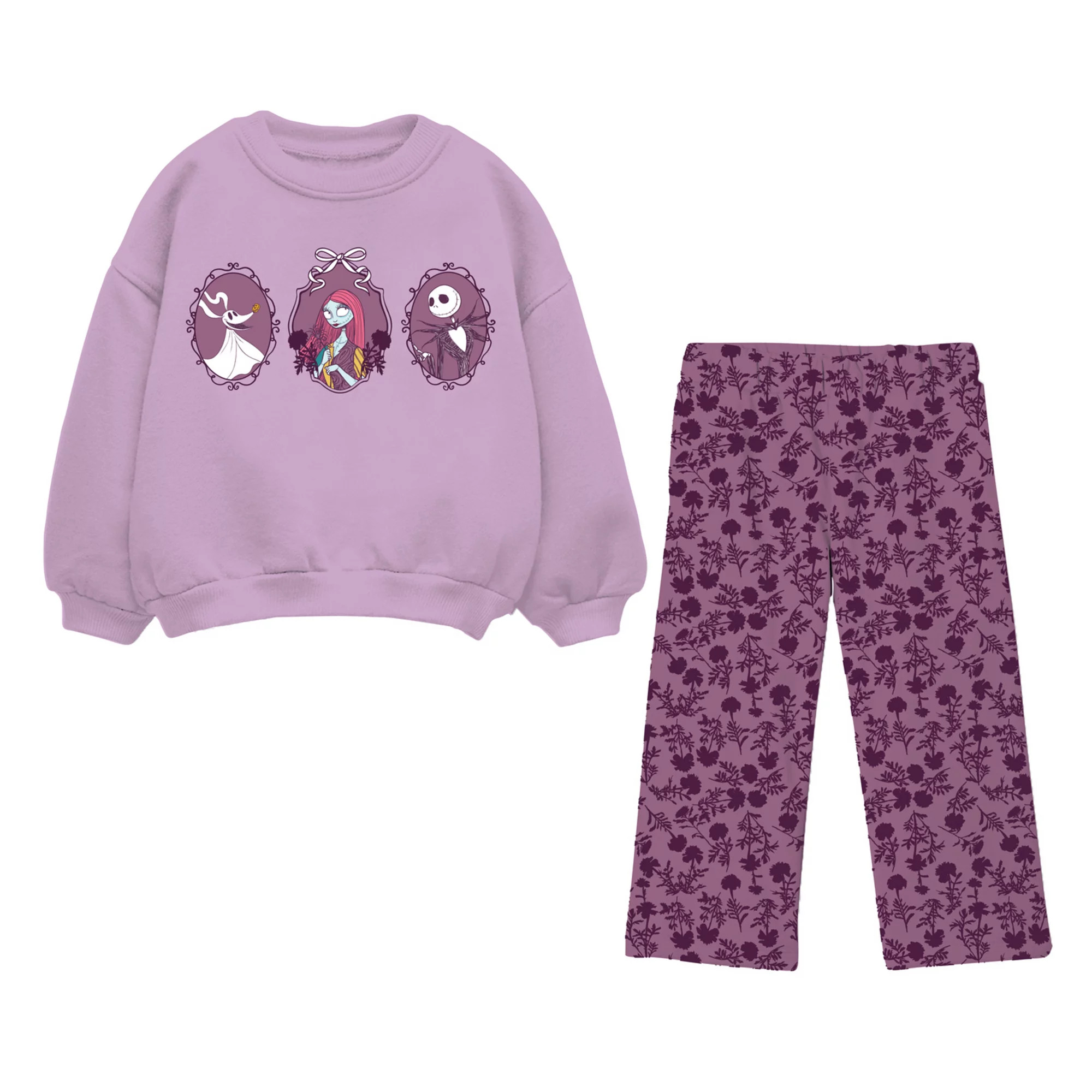 Girls 4-12 Disney's The Nightmare Before Christmas Halloween Friends Fleece Pullover & Pants Set | Kohl's