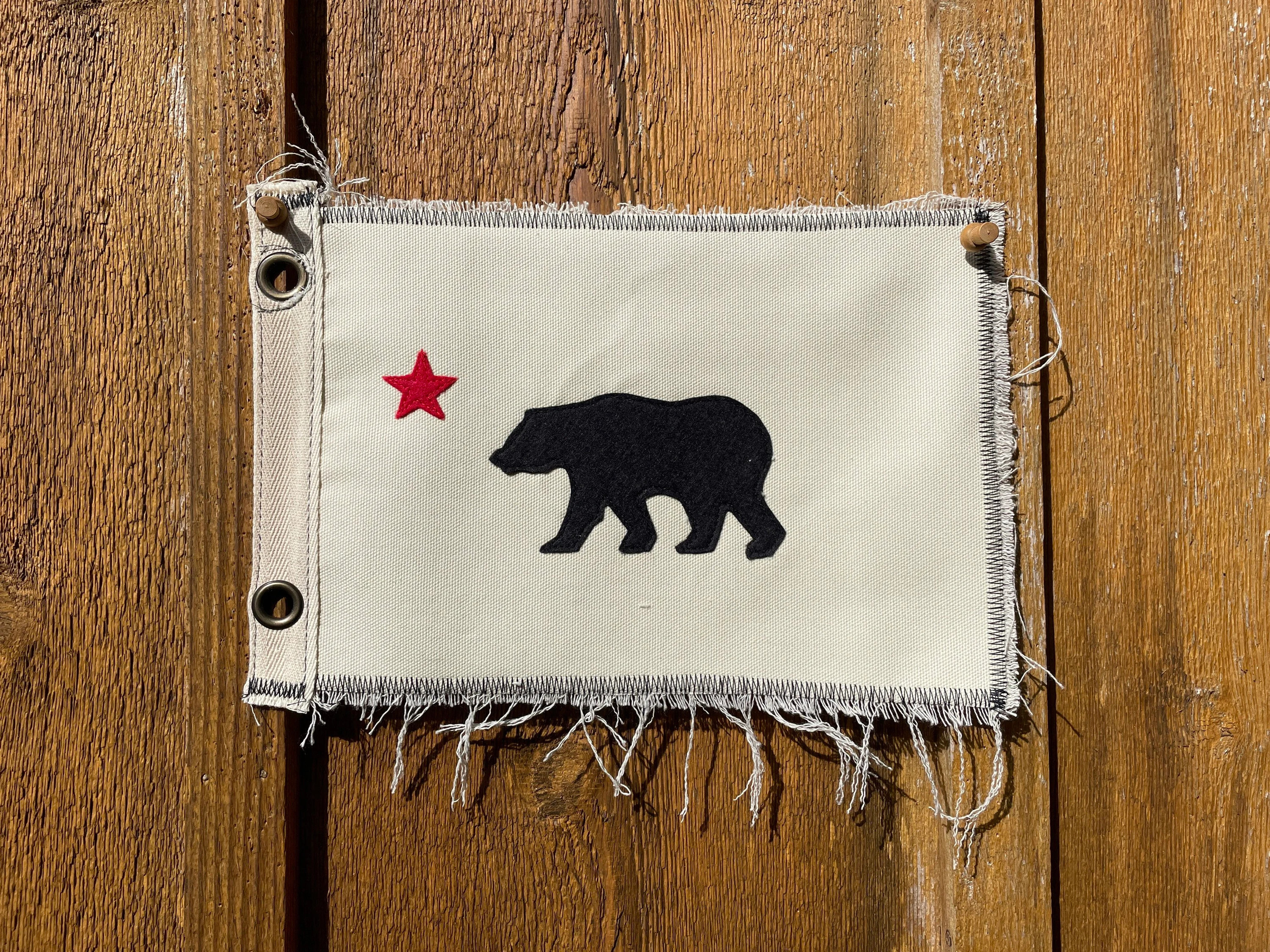 Vintage Inspired Cali Bear Flag: Cream Canvas California Pennant | Etsy (Global)