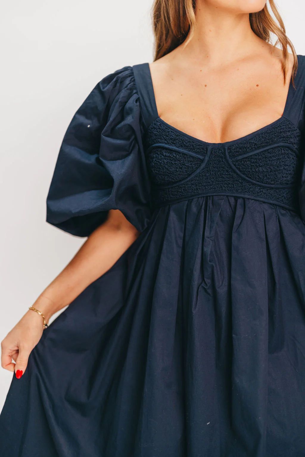 Harlow Navy Maxi Dress - Bump Friendly | Worth Collective