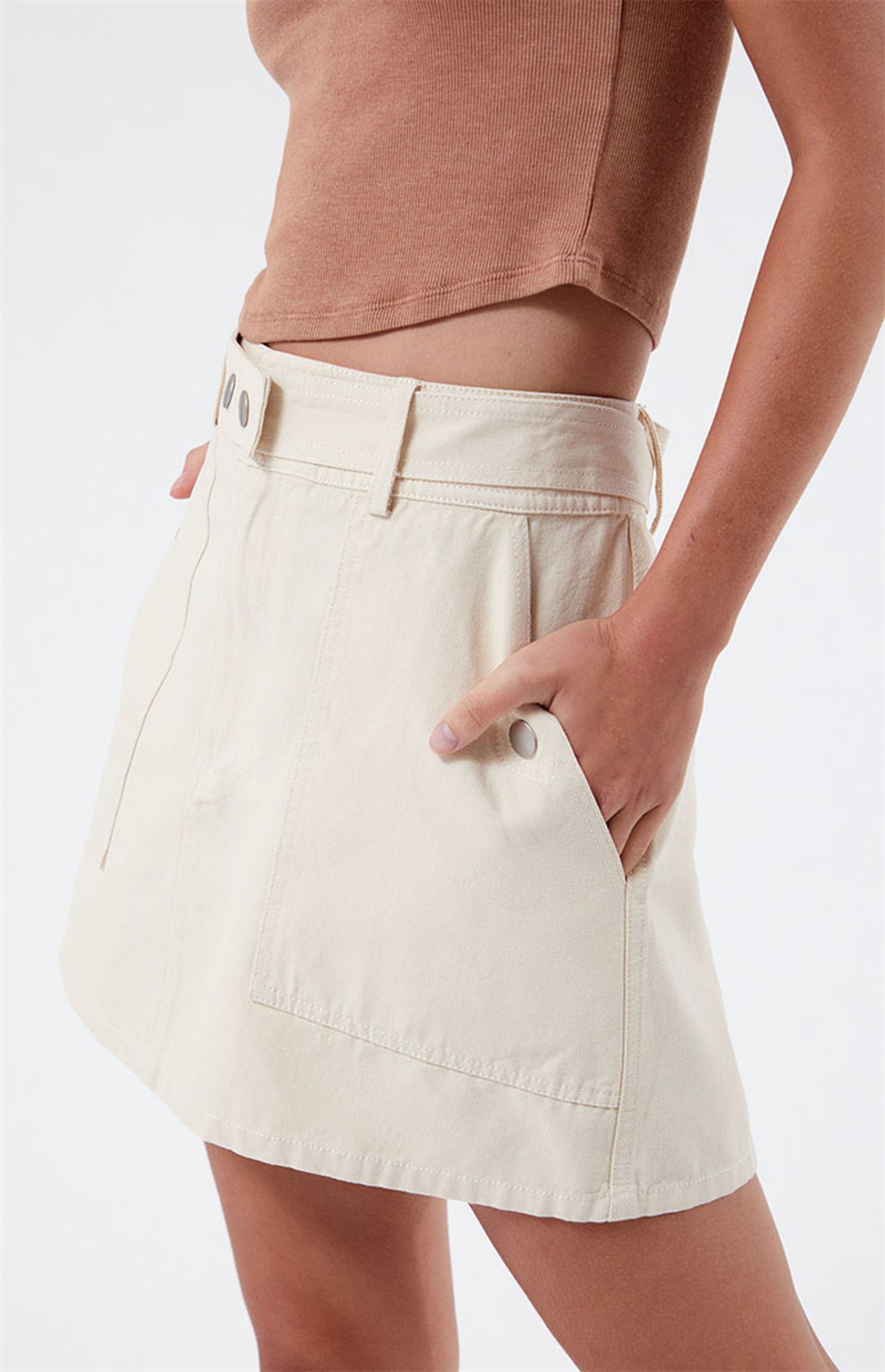 PacSun Belted A-Line Mini Skirt | PacSun