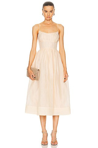 Natura Ruched Midi Dress | FWRD 