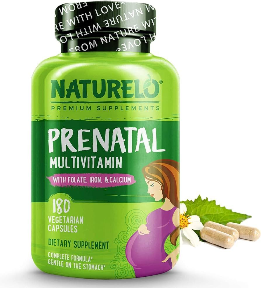 NATURELO Prenatal Multivitamin with Gentle Chelated Iron, Methyl Folate, Plant Calcium & Choline ... | Amazon (US)
