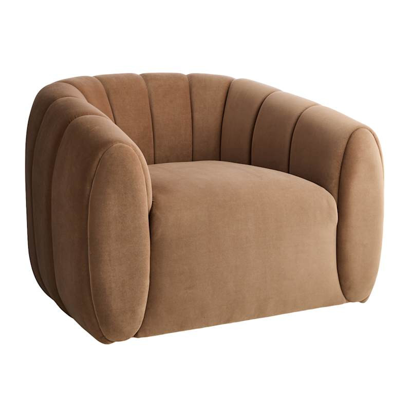 Miles Swivel Accent Chair, Brown | At Home