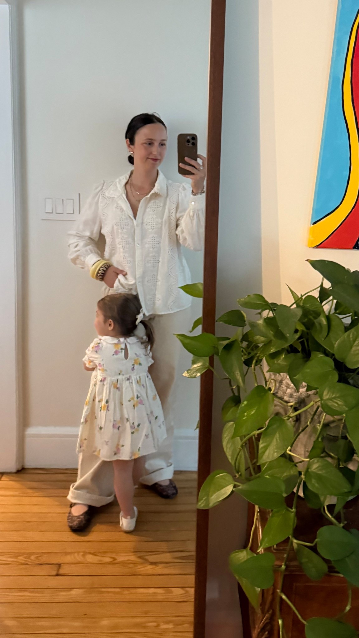 Toddler mom ootd, mommy and me outfit, toddler floral summer dress 