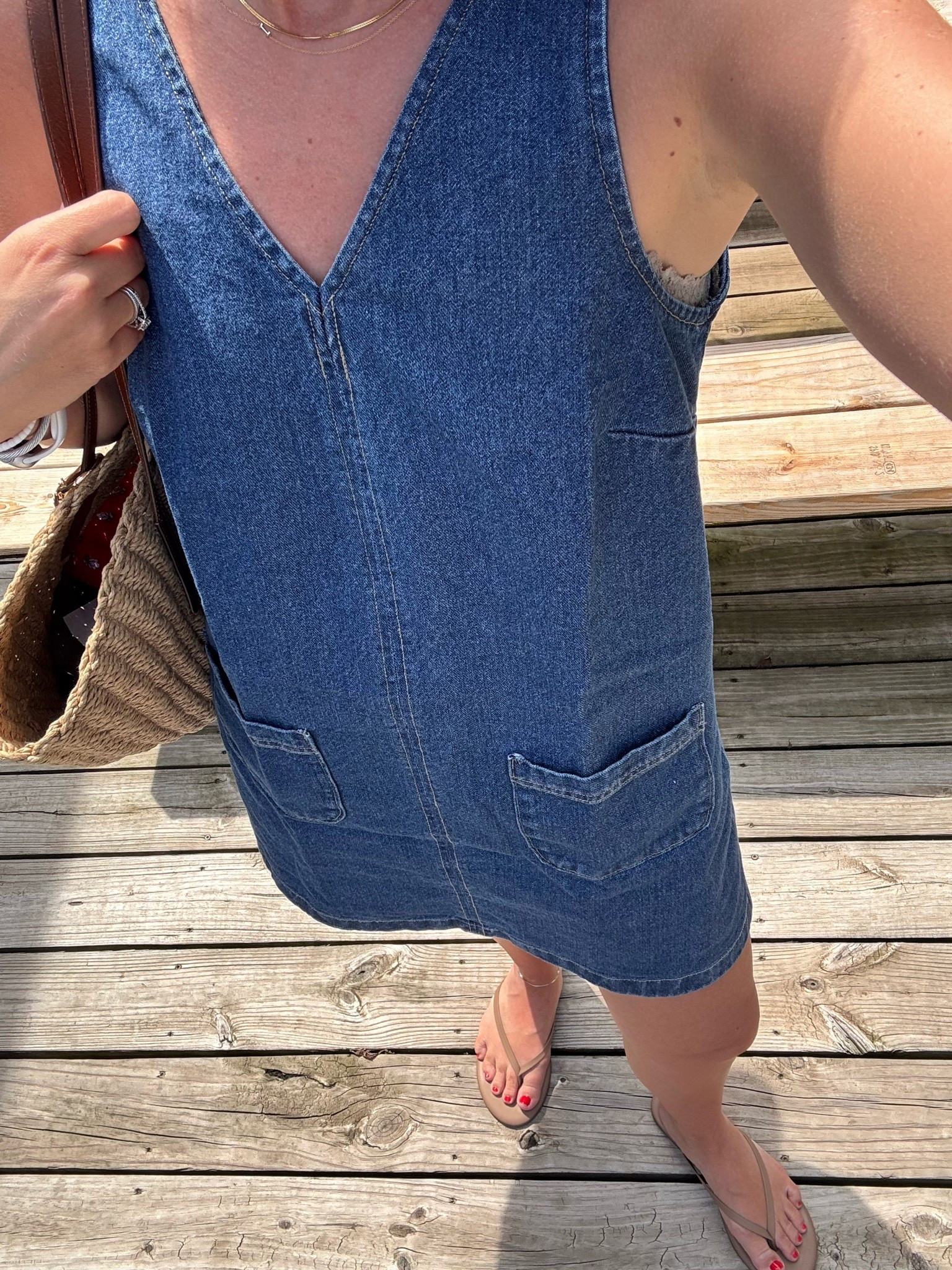 My denim dress keeps selling out and being restocked, so my exact version isn’t available right now, but keep checking back! I linked another wash! Wearing an xs.

#LTKdayinmylife #LTKootd #LTKgrwm