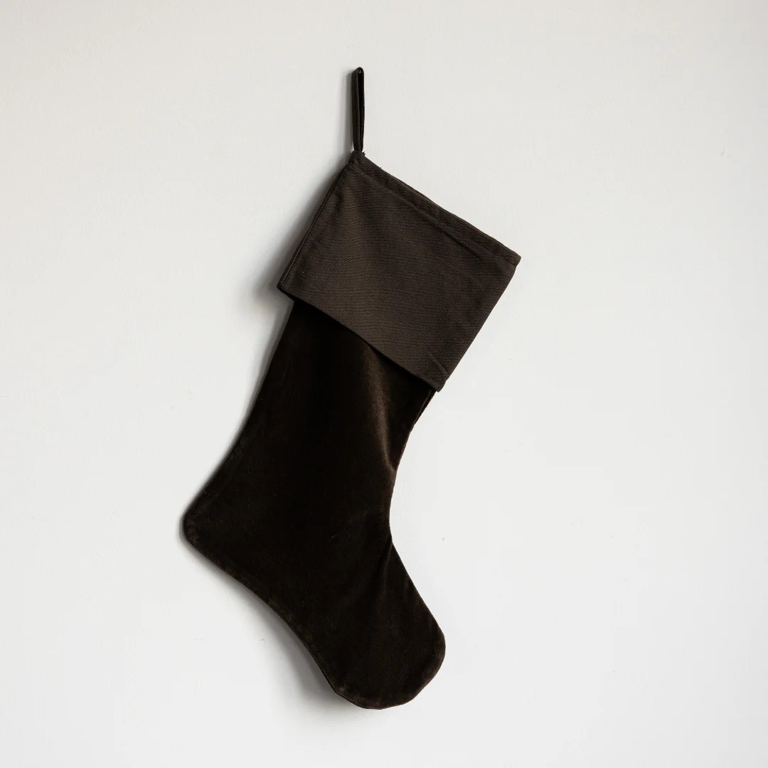 Brown Velvet Stocking | By Luxe B Co | luxe bCO