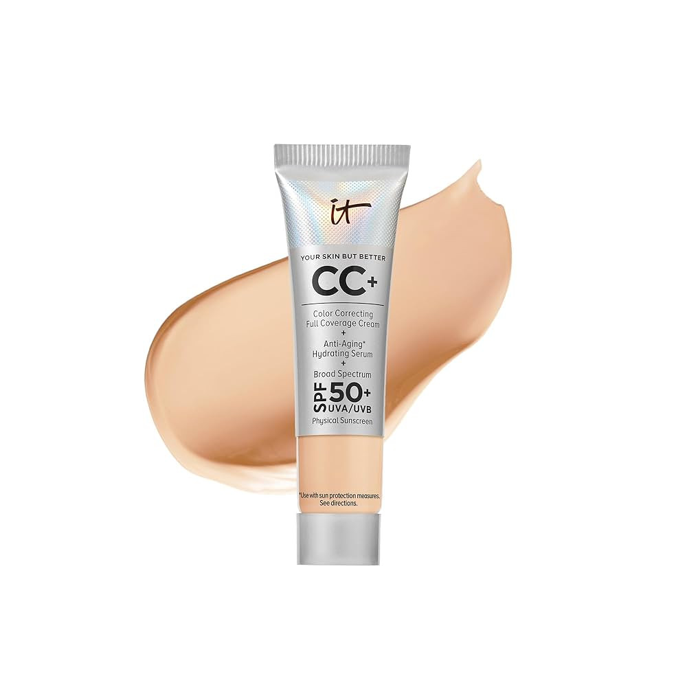 IT Cosmetics CC+ Cream Travel - Full-Coverage Foundation With SPF 50, Color Corrector & Anti-Agin... | Amazon (US)