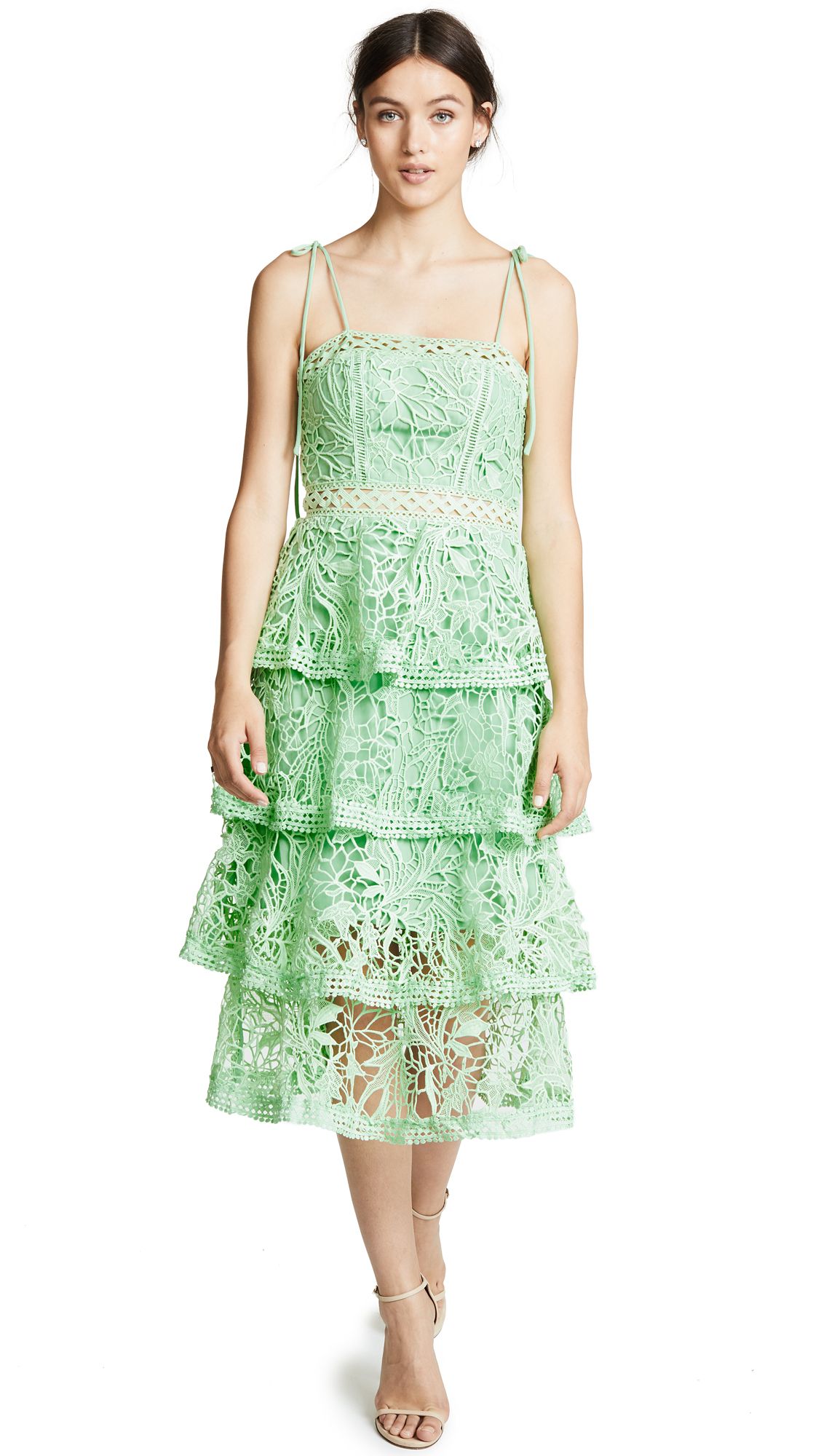 Glamorous True Decadence Dress with Tiered Lace | Shopbop