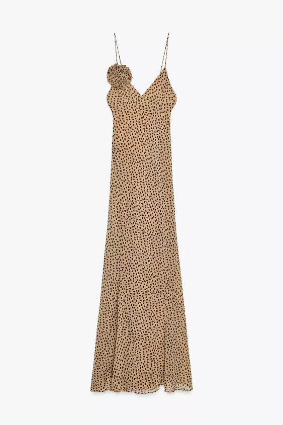 FLORAL POLKA DOT MAXI DRESS | Zara US