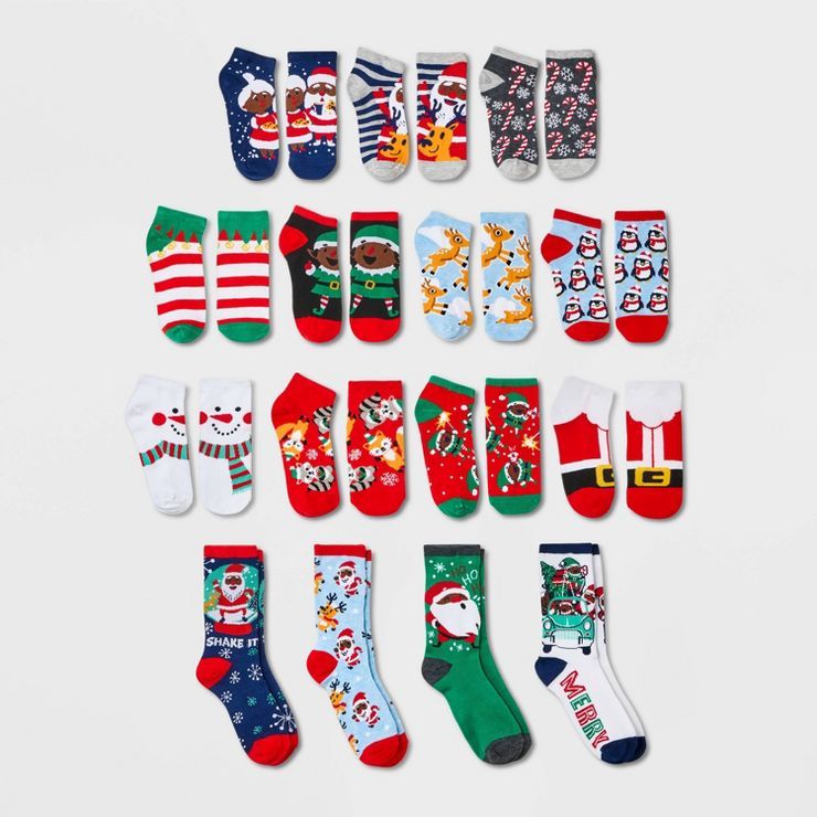 Women's "All Together Merry" 15 Days of Socks Advent Calendar - Assorted Colors 4-10 | Target