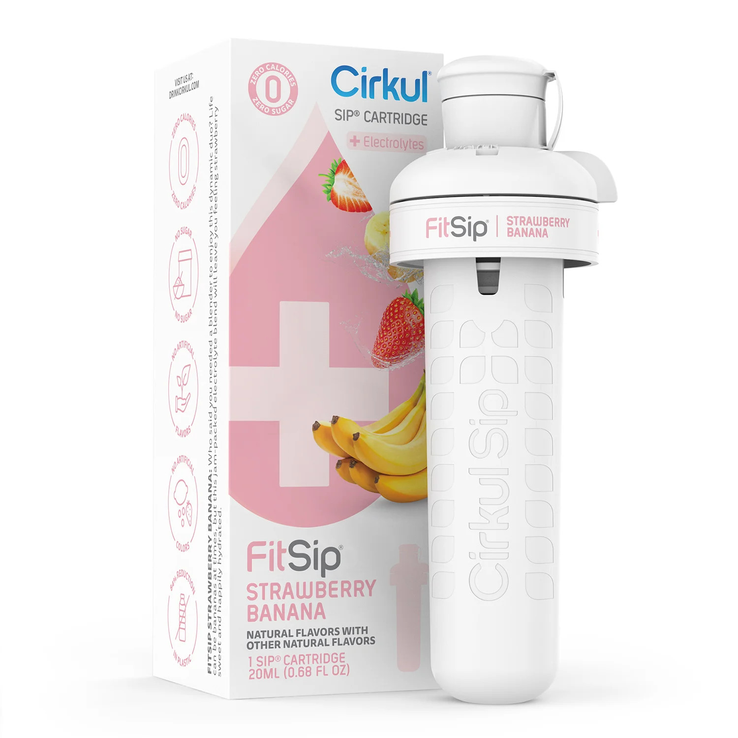 Cirkul FitSip Strawberry Banana Flavor Cartridge, Drink Mix, 1- Pack | Walmart (US)