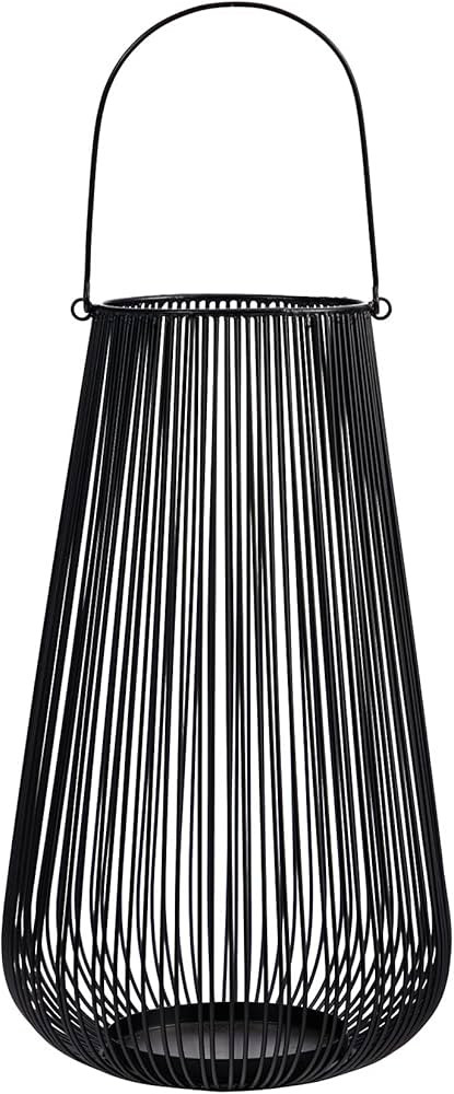 Nearly Natural 20in. Vintage Black Metal Wire Votive Tea Lantern Candle Holder | Amazon (US)