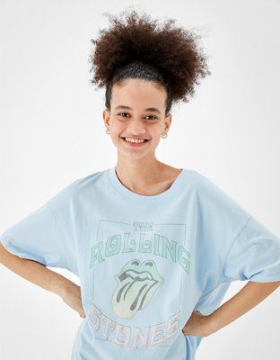 AE Oversized Rolling Stones Graphic Tee | American Eagle Outfitters (US & CA)