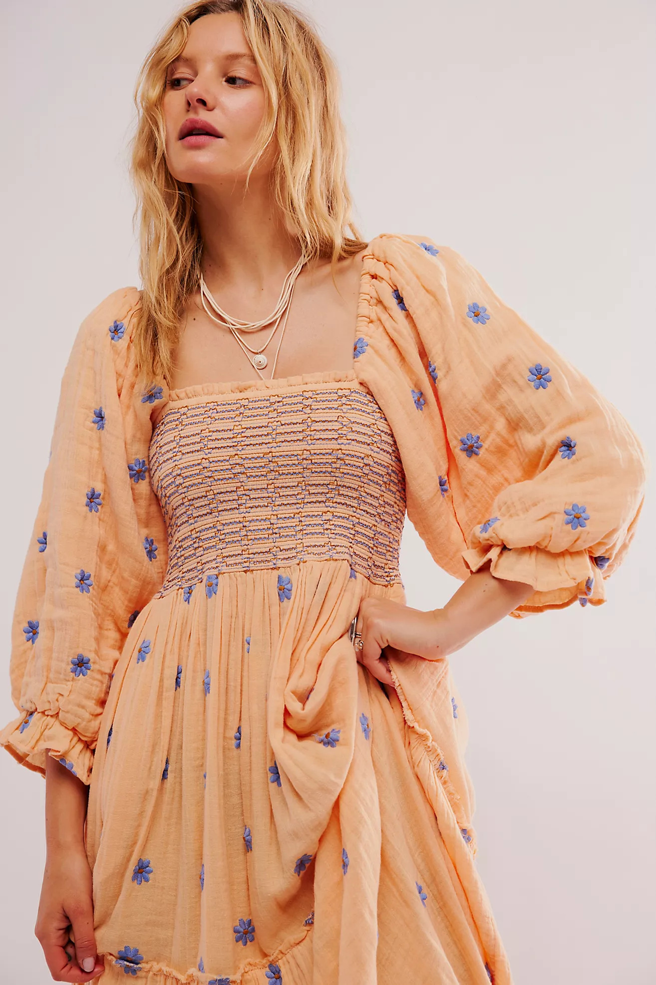 Dahlia Embroidered Maxi Dress | Free People (Global - UK&FR Excluded)