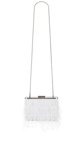 Estelle Feather Clutch in White | Revolve Clothing (Global)