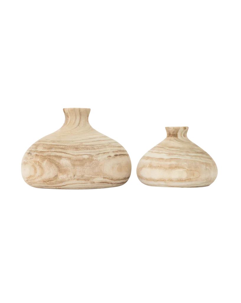 Round Wood Vase | McGee & Co.