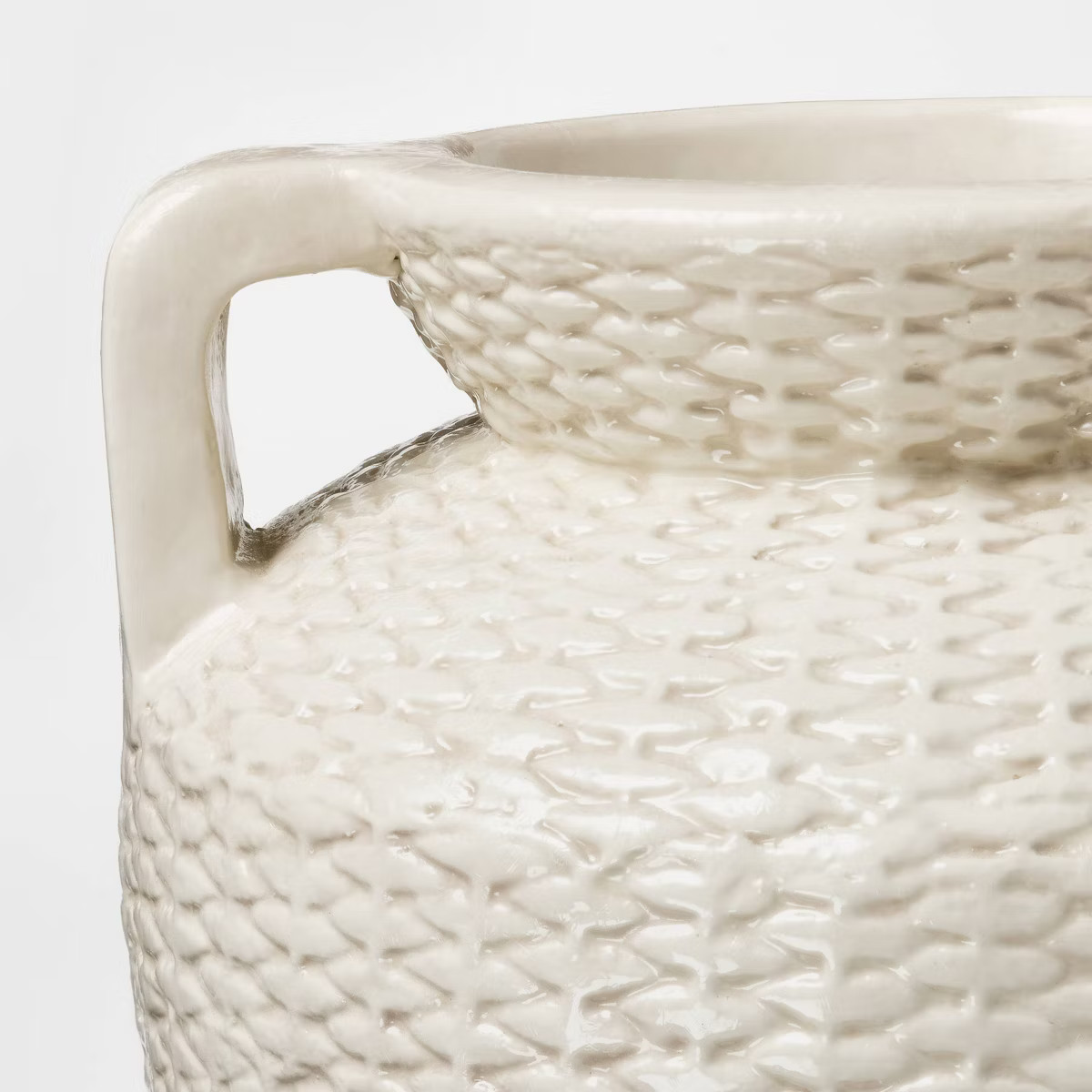 Woven Texture Ceramic Vase Cream - Threshold™ designed with Studio McGee | Target