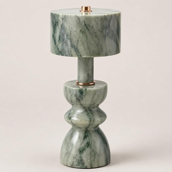 Green Marble Touch Lamp,Cordless and Rechargeable Marble Light | Amazon (US)