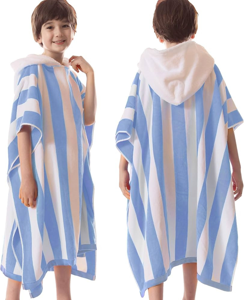 VOOVA & MOVAS Oversized Hooded Beach Towels for Teens (74X37 Inches), 100% Cotton Thick Absorbent... | Amazon (US)
