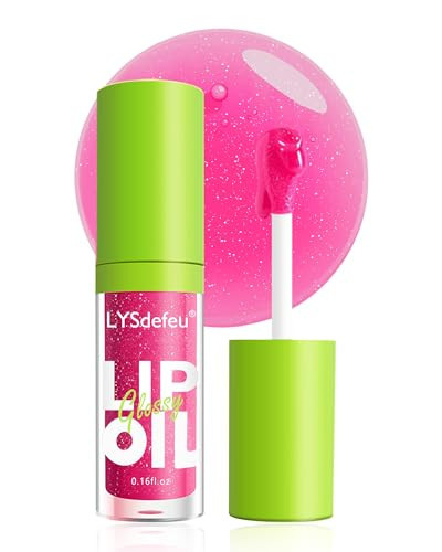 Lip Oil Lip Glaze-1Pcs Big Brush Head Hydrating Pink Lip Glow Oil,Shiny Transparent Lip Gloss Plumping,Long Lasting Non-sticky Clear Glow Reviver Lip Care Oil,Women's Day Lip Makeup Gift-03# | Amazon (US)