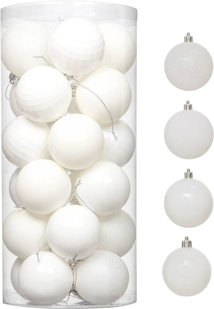 MOONET 24pcs 2.36in Christmas Decoration Balls Shatterproof Color Set Ornaments Balls for Festiva... | Amazon (US)