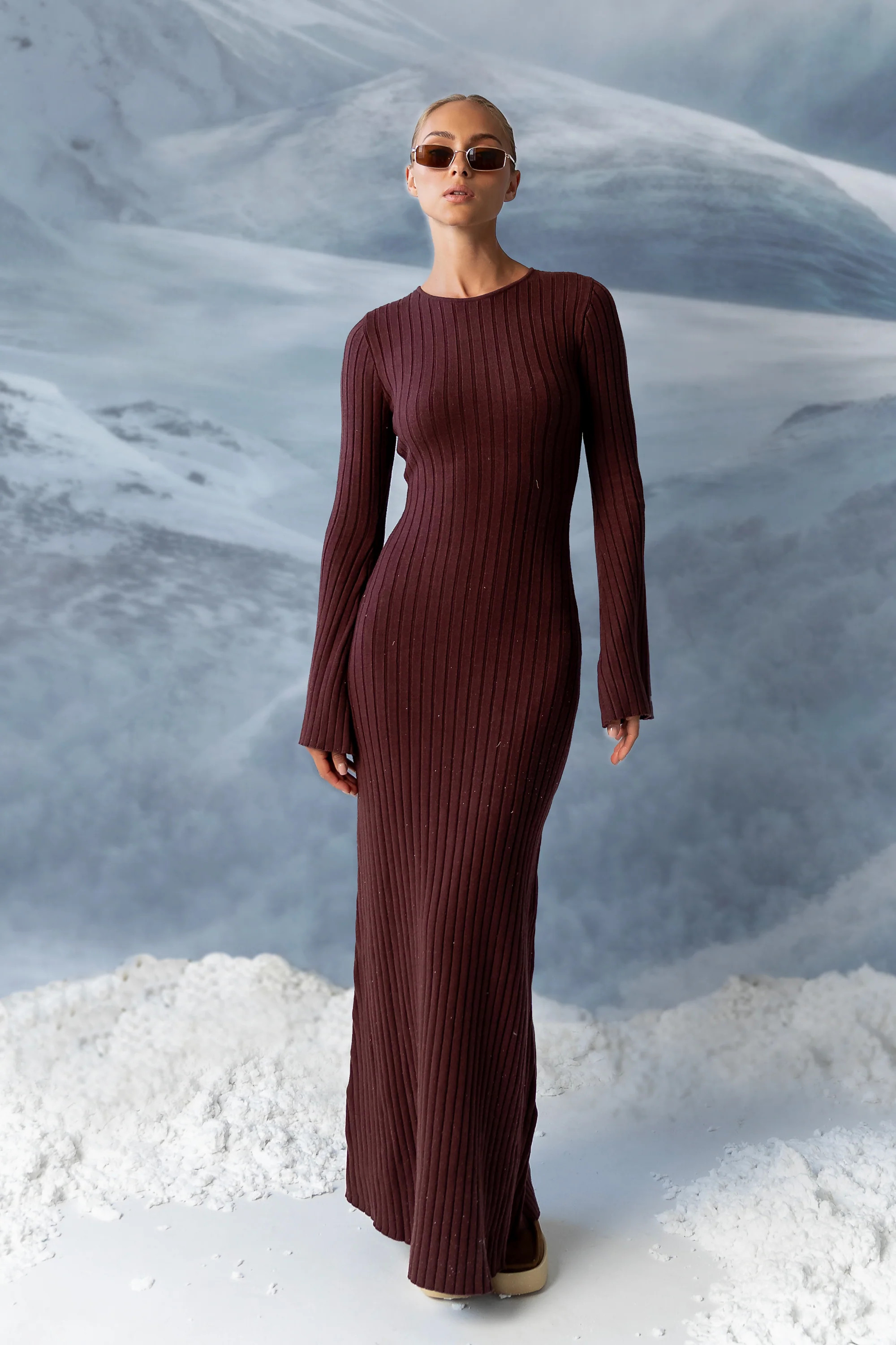 Torrey Maxi Dress in Red-Brown - FINAL SALE | Böhme US