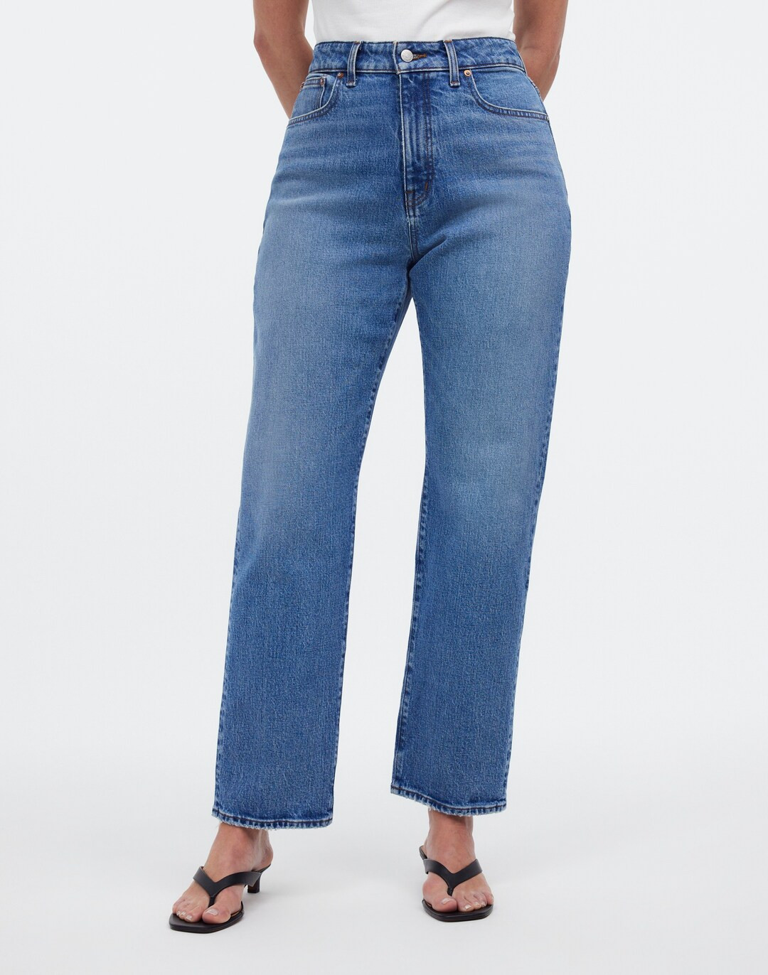 The Curvy '90s Straight Crop Jean in Hazeldell Wash | Madewell