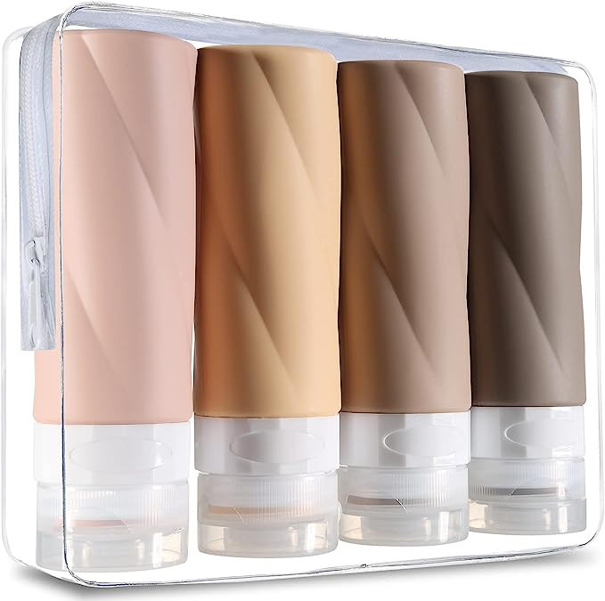Gemice Travel Bottles for Toiletries, 3oz Tsa Approved Travel Size Containers BPA Free Leak Proof... | Amazon (US)