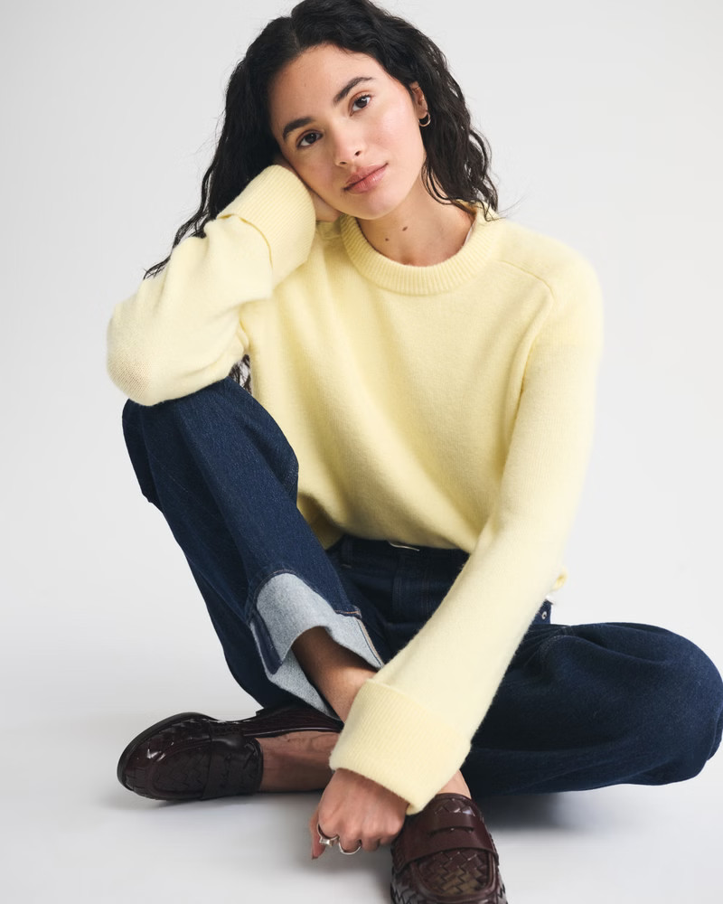 The A&F Madeline Merino Wool-Blend Crew Sweater | Abercrombie & Fitch (US)