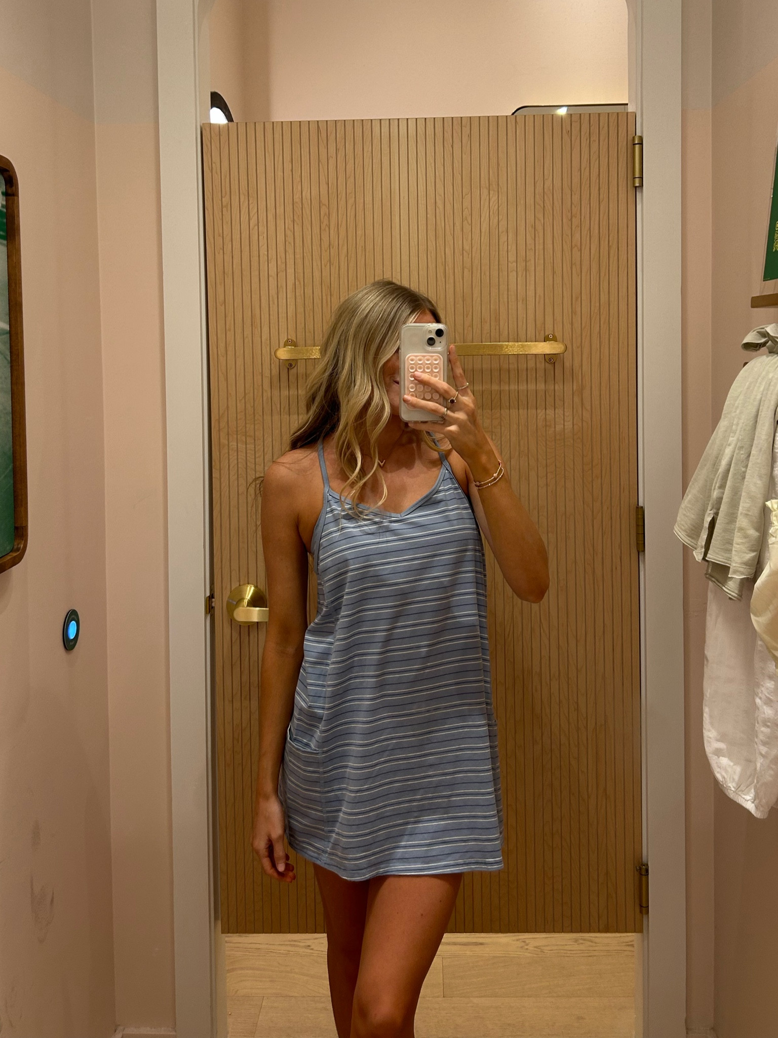 cotton racer back mini dress with a bodysuit underneath! so cute & comes in a bunch of colors! wearing a s

#LTKootd #LTKSeasonal #LTKActive