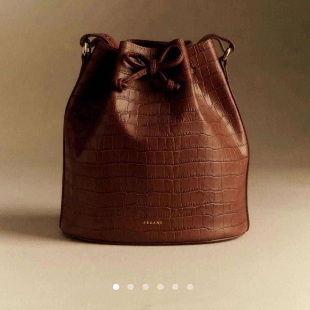 Sézane Women's Bag - Brown/Burgundy | Depop US